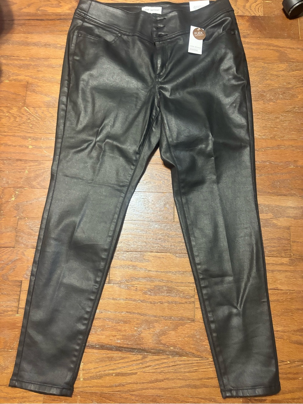 Lane Bryant 16 Faux-Leather Skinny Pants
